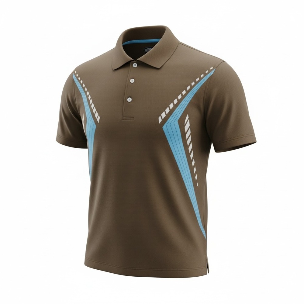 Grand Slam Mens Golf Polo Shirt Sz L Short Sleeves Gray Blue Polyester